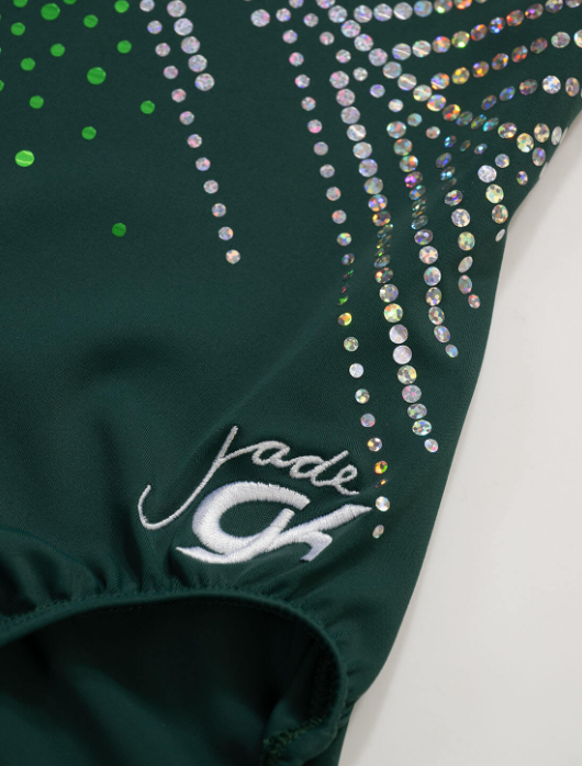 GK - E4850 - Jade Carey U.S. Classic 2023 Replica Workout Leotard: Green