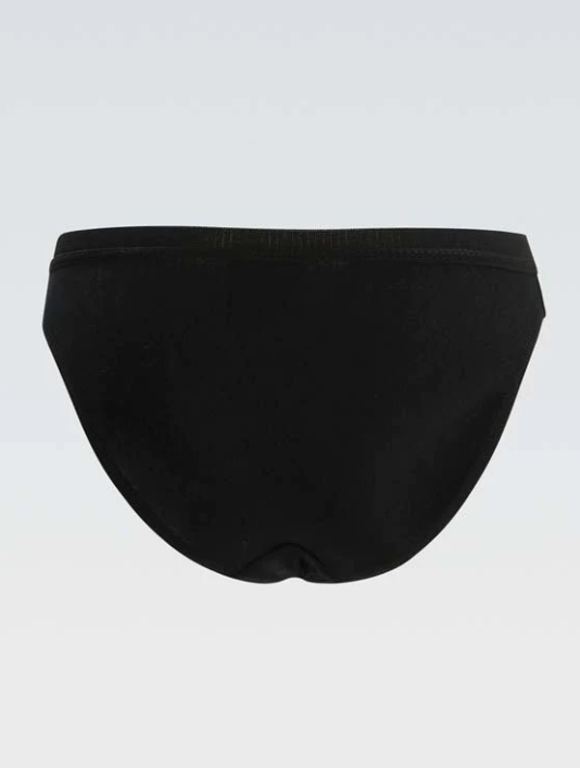 Gk - 1406 - Mid-Waist Cotton/Spandex Brief Black