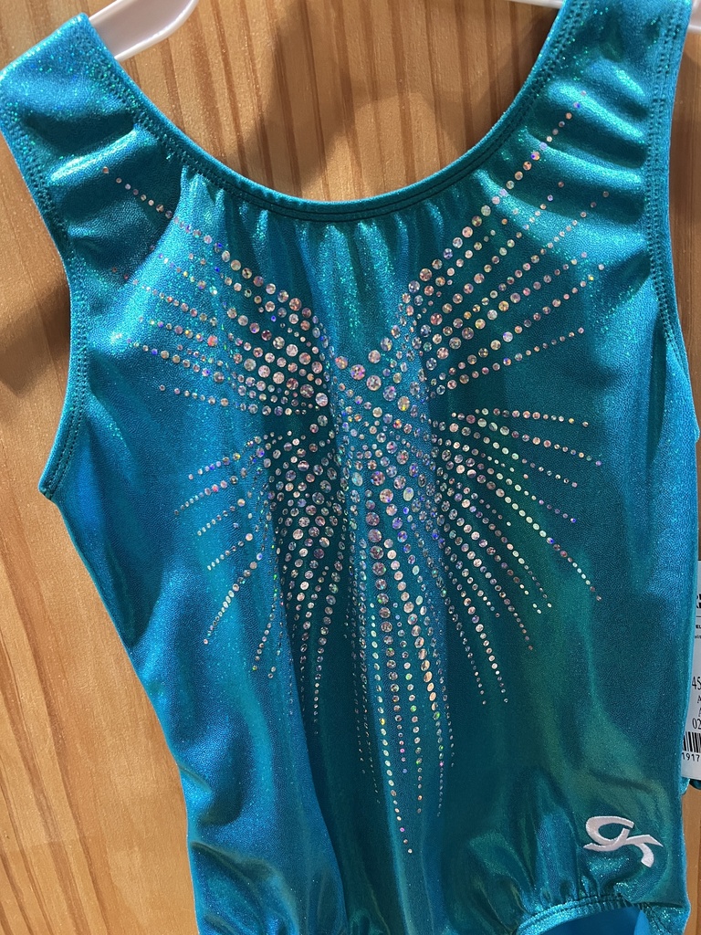 GK - Leotard 3456 imprintedSeaglass Sparkle with X