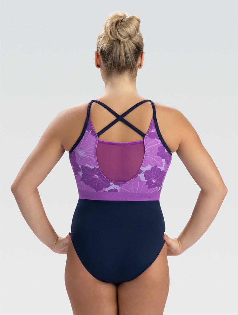 GK Leotards  E's  sleevelessE 5238  PURPEL FLORAL