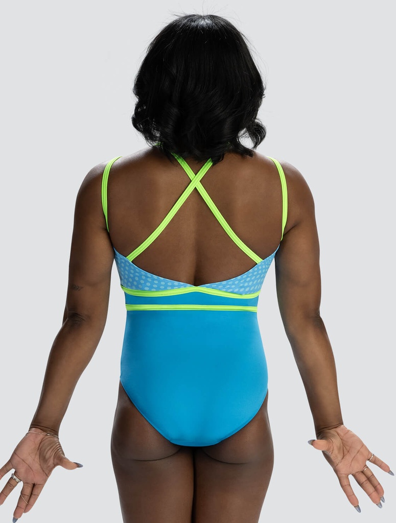 GK Leotards  E's  sleevelessGK E 5343  Simone turq leo