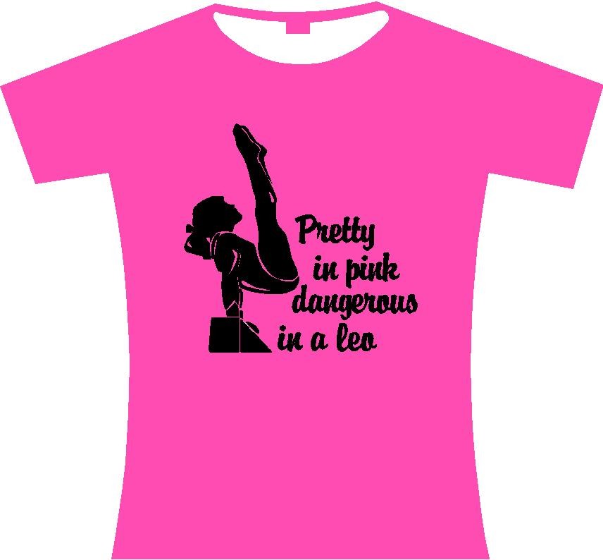 Gymnastics T-shirts adult -"Pretty in pink"