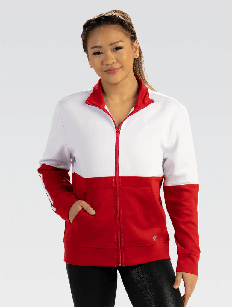 GK - WUJ03G - Unisex Colorblock Jacket (red,c