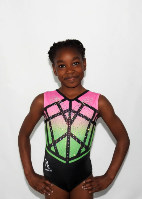 Milano - Sleeveless leotard - Antheia  PINK GREEN