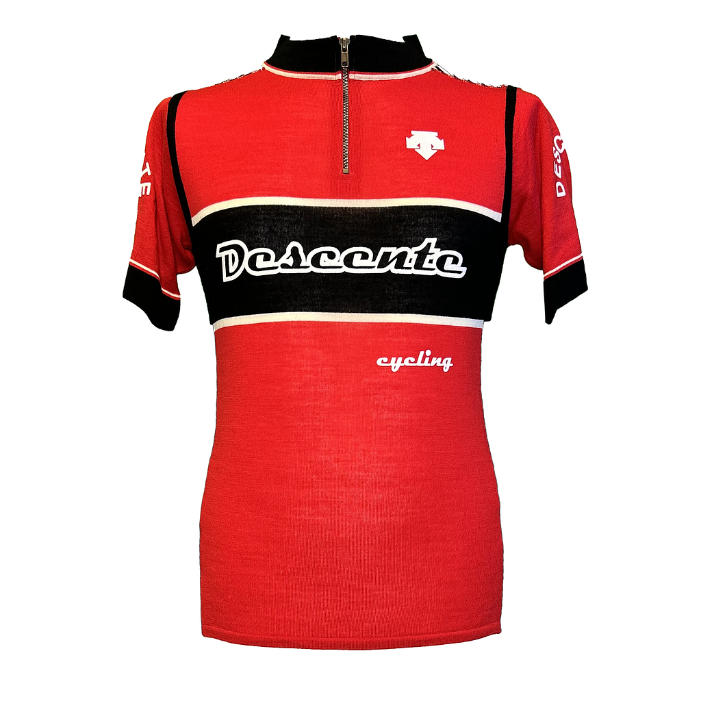 Descente - Maillot cycliste vintage 2012 - Rouge