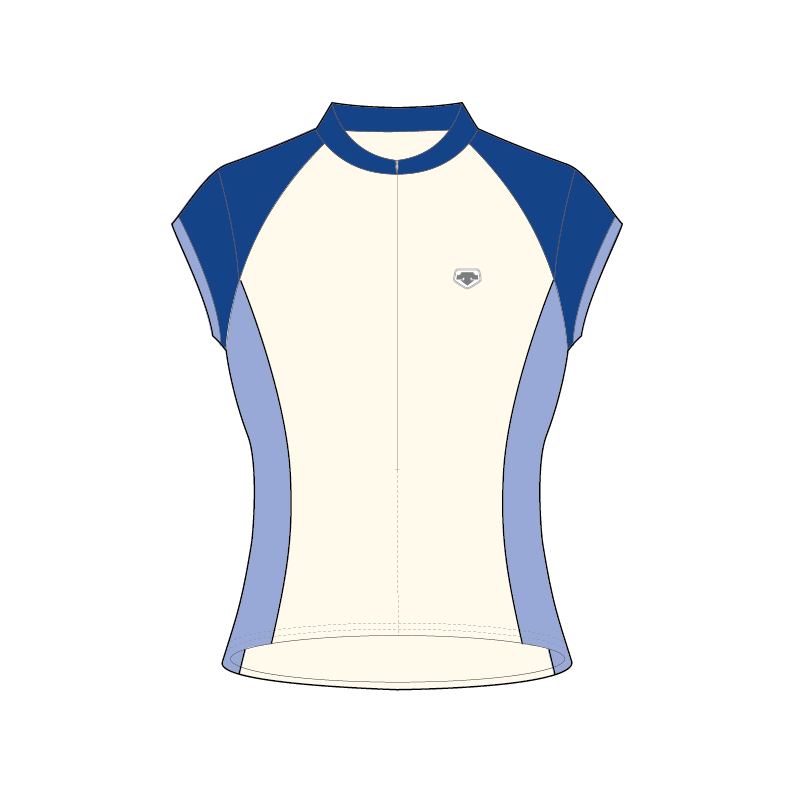 Parentini - Maillot de cyclisme pour femme - 13525 Slipstream Bleu cobalt Blanc