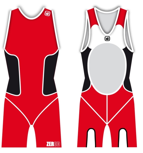 ZeroD - oSuit - CMOSUIT olympische afstand trisuit vrouw Rood