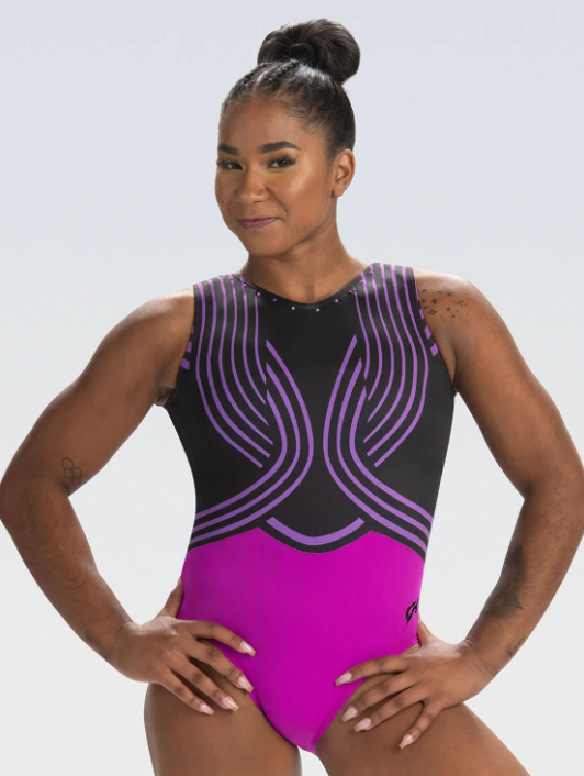 GK - 3888 - Interlaced Swirl Tank Leotard