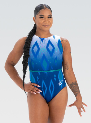 GK - E4539 Jordan Chiles Artic Chill Workout Leotard