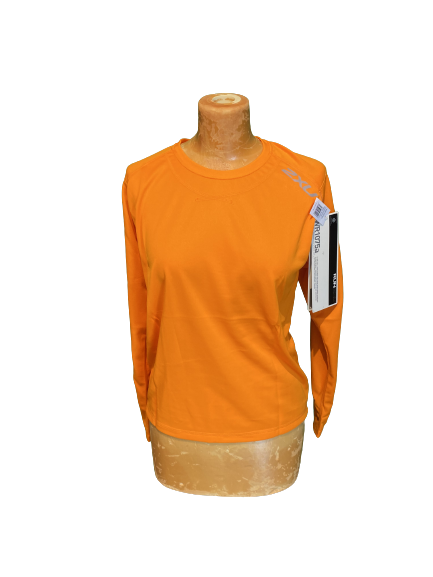 2XU - Women L/S run top - WR 1075 a -orange