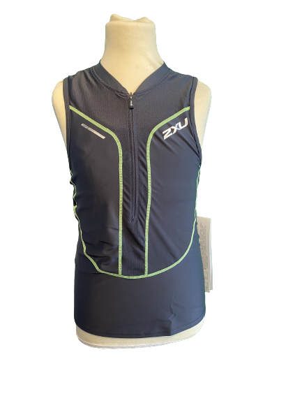 2XU - Débardeur Endurance pour femmes WT1114 Gris/Vert