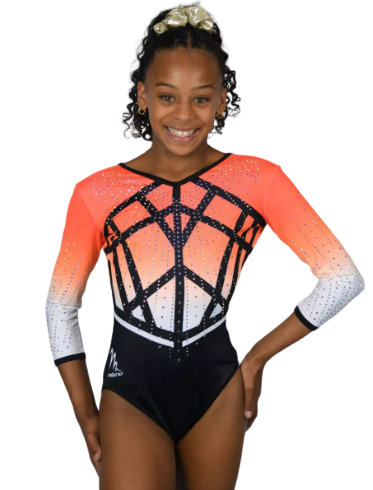 Milano - 3/4 sleeve leotard - AntheiaOrange