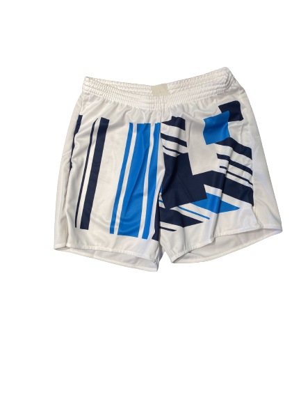 Mailsport  -Short - Blanc - Bleu - Bleu clair 