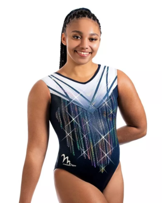 Milano - Sleeveless leotard - DeluxeNavy foil