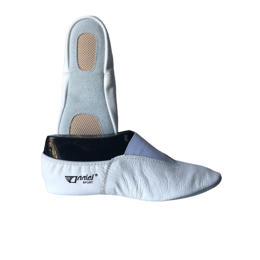 Anniel - Gymnastic slipper MIXTED 2038 - Leather mixed soleWhite White