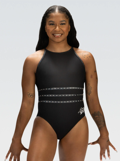 GK - E4784 - Jordan Chiles U.S. Classic 2023 Replica Workout Leotard: Black