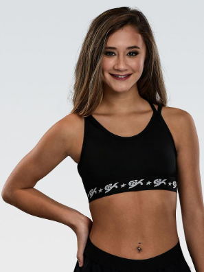 GK - CB240 All Star Branded Crop TopZwart Black
