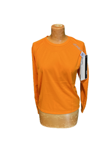 2XU - Women L/S run top - WR 1075 a -orange Orange