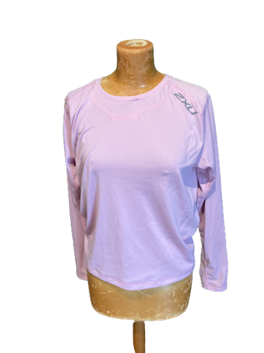 2XU - Women L/S run top - WR 1075 a -roze Pink