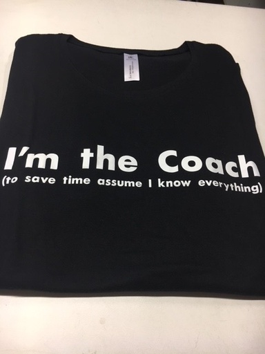 Gymnastics T-shirts adult - "I'm the coach" Black