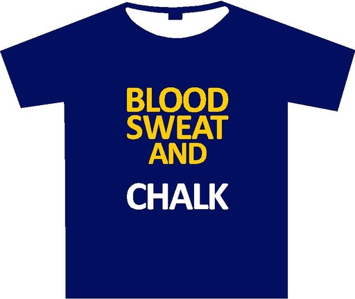 Gymnastics T-shirts adult - "Blood sweat and chalk" Black