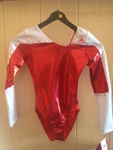 Adidas - Long sleeve leotard 1304red/white Red
