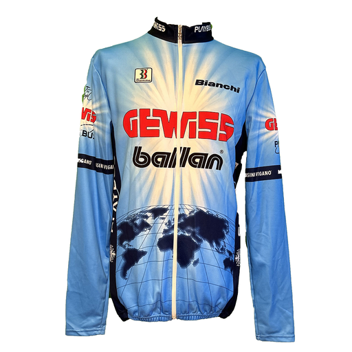 Vintage cycling jacketGewiss Ballan 2012 Blue