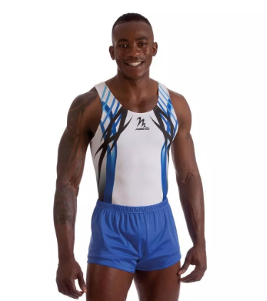 Milano - Men's Blade Gymnastics Leotard Blue Blue