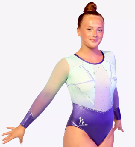 Milano - long sleeve leotard Bazaar -Mint Purple