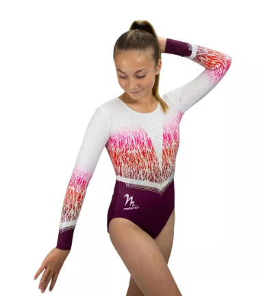 Milano - Long sleeve leotard - Infuse burgundy Red