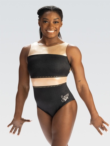 GK - E4795 -  - To the top tank  Simone Biles  tankGK 4795 Black