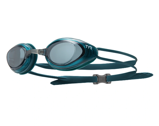 TYR -  Black Hawk Racing - competition swim goggles049 smoke teal Smoke Tinted