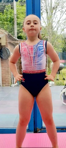 Milano - Paris  leotards -  love - amourParis Love girl's leo Blue