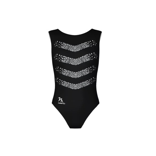 Milano - RAYS   sleeveless  leotardBLACK  STRASS Black