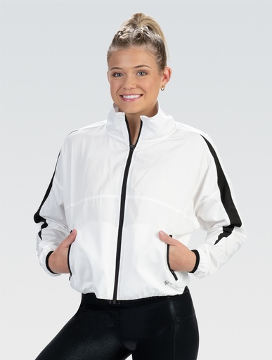 GK - WJ001 - Monochromatic Women's JacketWJ 001  WHITE