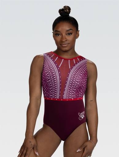 GK Leotards  E's  sleevelessE5249 Simone Biles Reign Tank Merlot