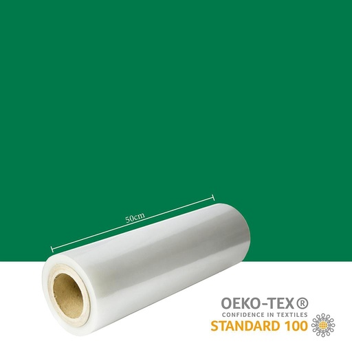 Plotfilm - DinaflockFlock film groen  25 m x 50cm breed   Velvet cut