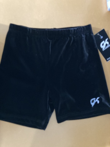 GK - Workout short -Velvet  1444- hoge taille, langer been Black
