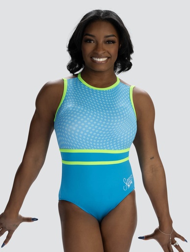 GK Leotards  E's  sleevelessGK E 5343  Simone turq leo