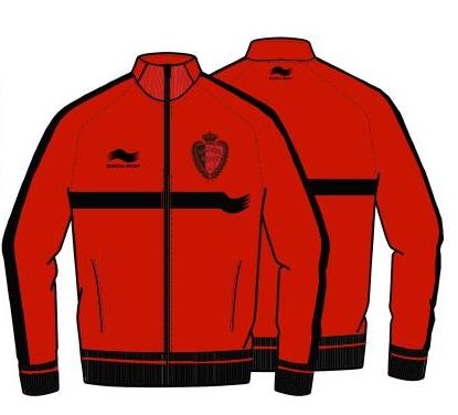 Burrda - Rode duivels trainingspak jas 2013 rood Vintage