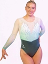 Milano - long sleeve leotard Cerulean -Green