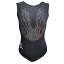 Milano - ANGELIC  sleeveless  leotard-   black  lycra